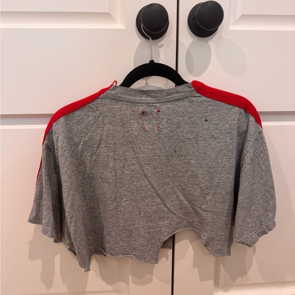 CROP Gray and Red Indiana IU Basketball Shirt - Picture 3 of 3